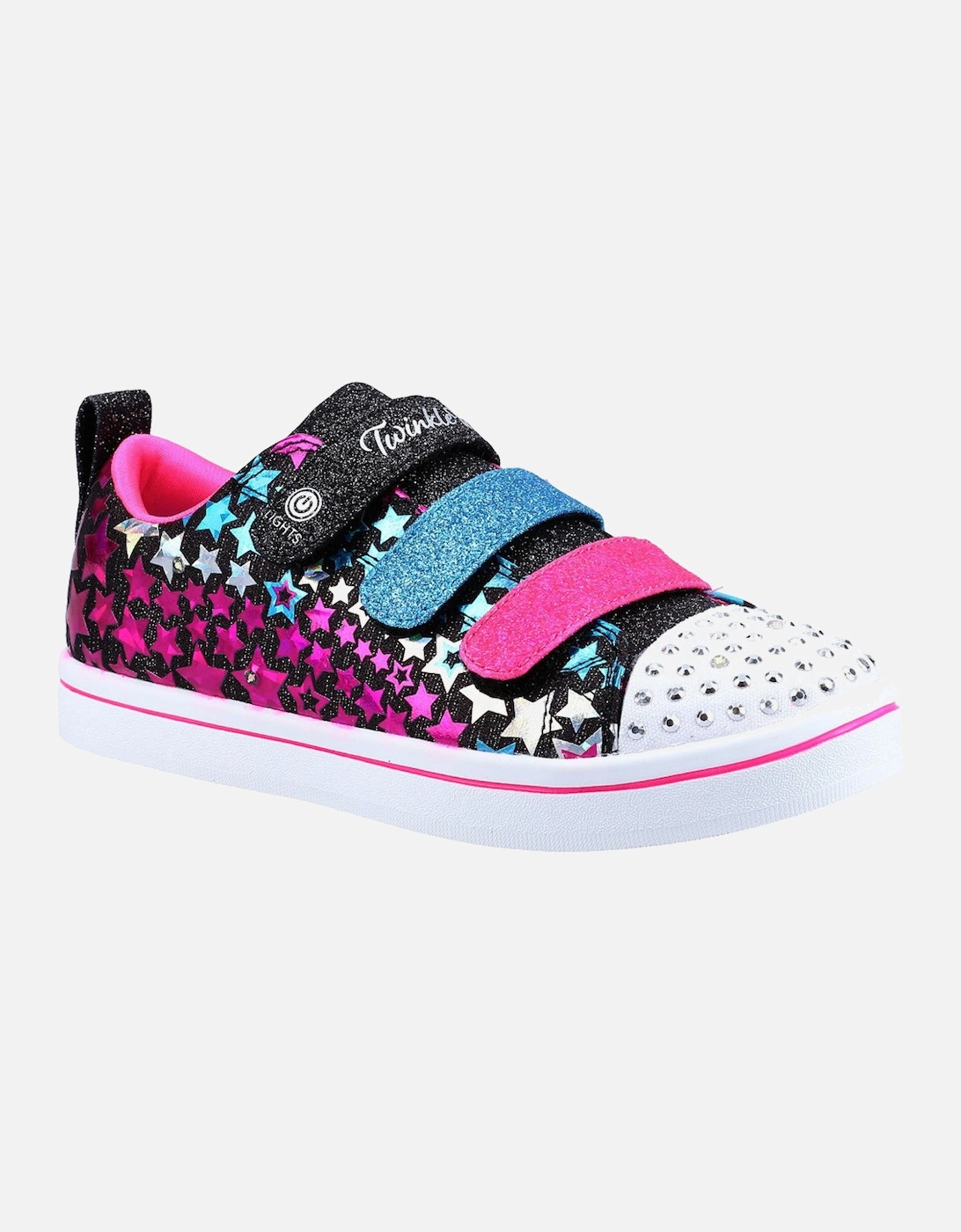 Girls Twinkle Toes Sparkle Rayz Star Blast Shoes, 7 of 6
