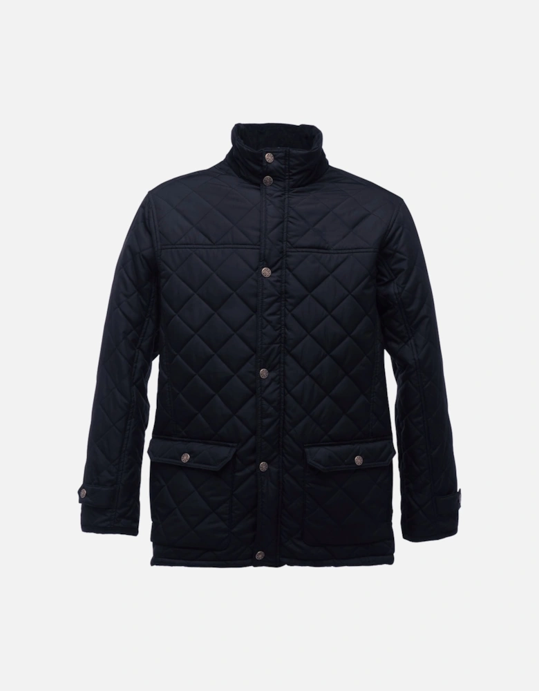 Mens Tyler Quilted Jacket TRA441 Navy