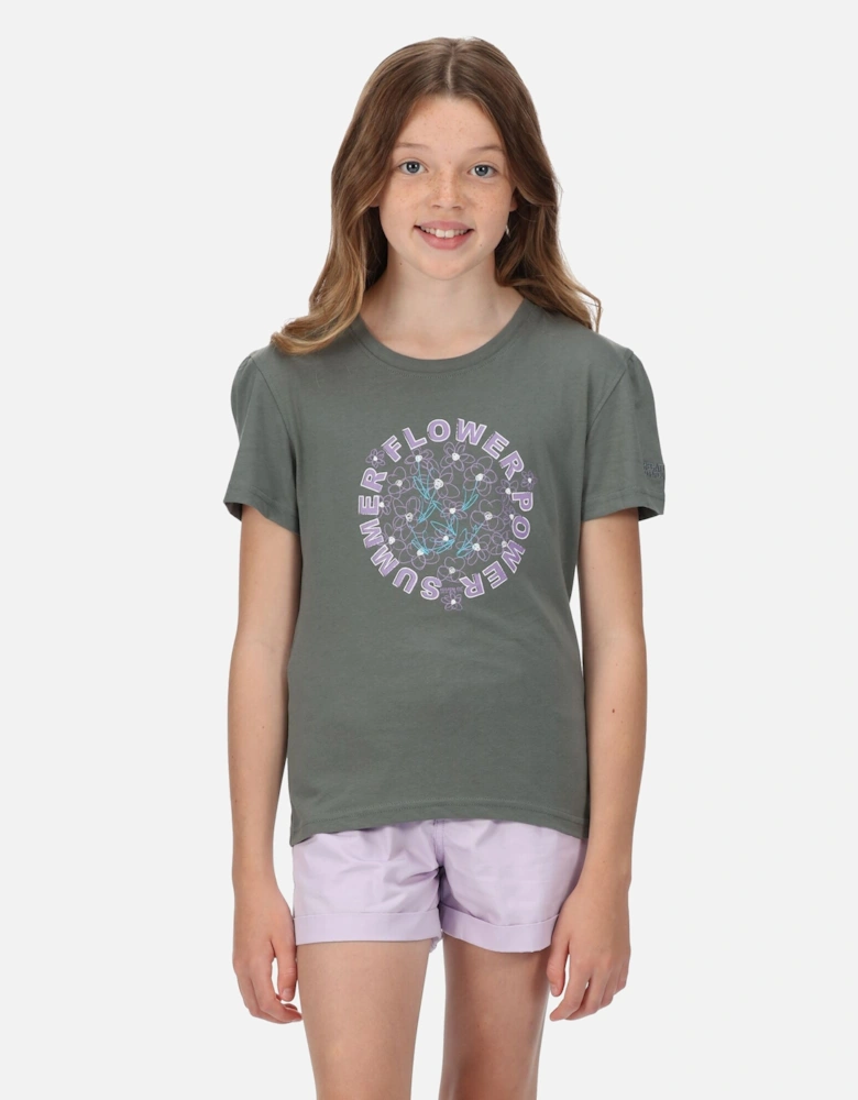 Childrens/Kids Bosley V Flower T-Shirt