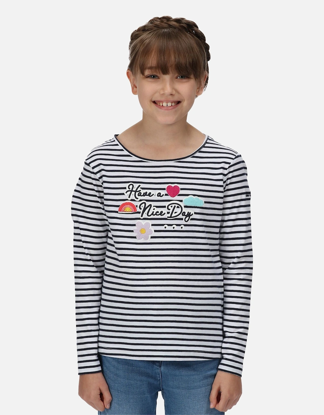 Childrens/Kids Clarabee Striped Long-Sleeved T-Shirt