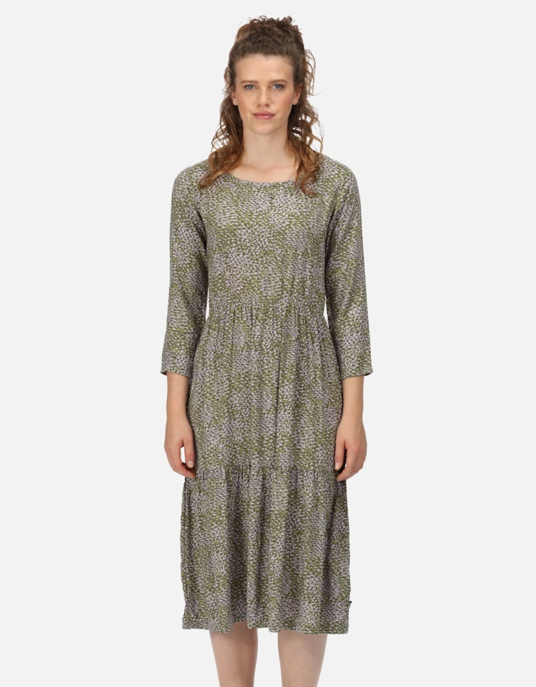 Womens/Ladies Briella Abstract Long-Sleeved Casual Dress