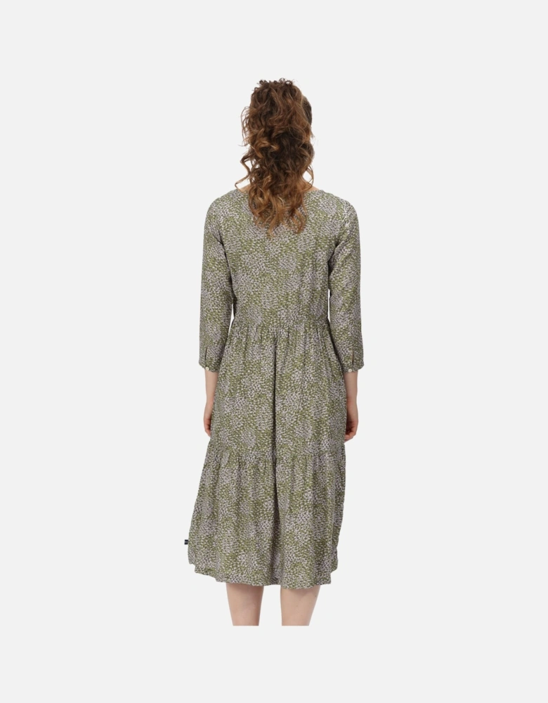Womens/Ladies Briella Abstract Long-Sleeved Casual Dress