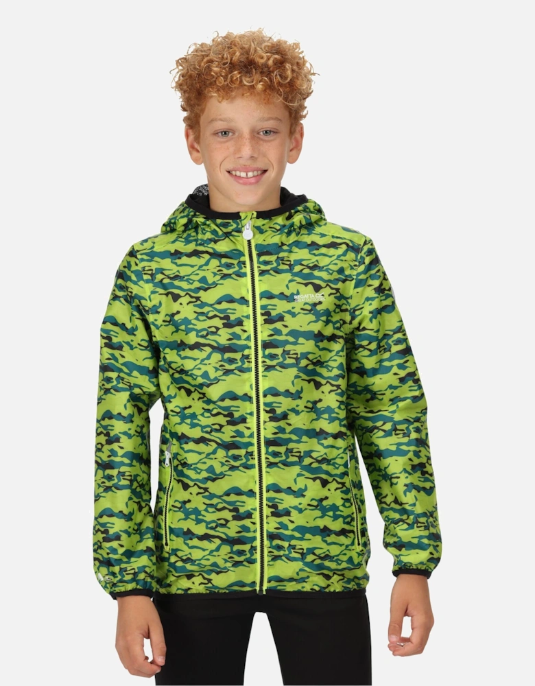 Childrens/Kids Lever Camo Packaway Waterproof Jacket