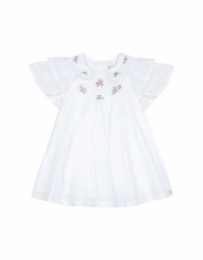 Baby Girls Jardin Miniature Dress White
