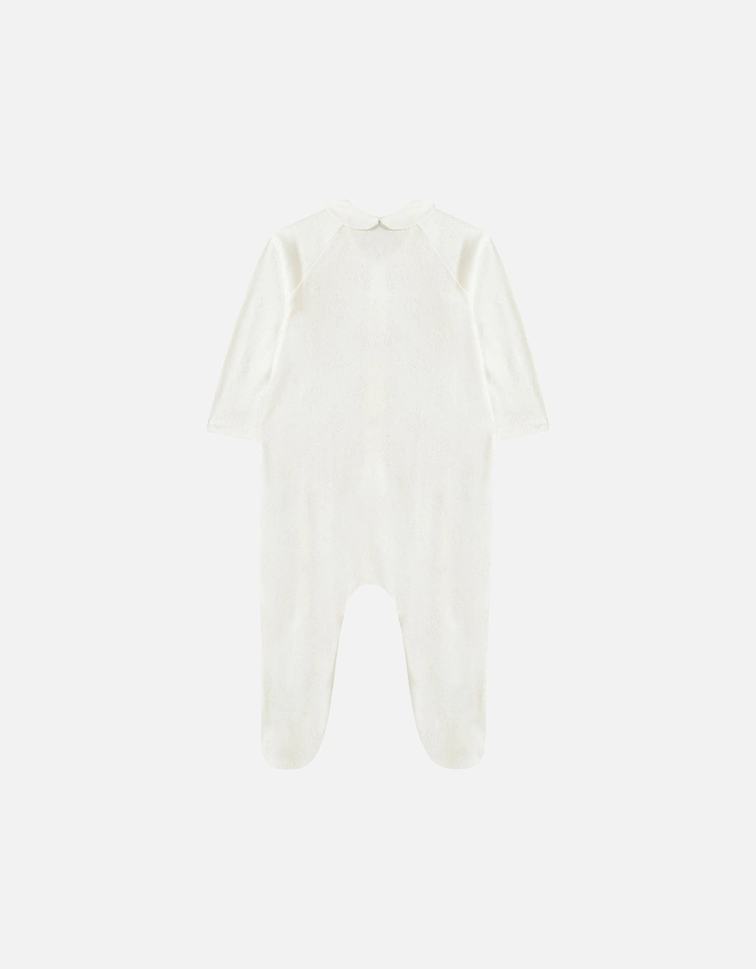 Girls Nuit Layette Romper White