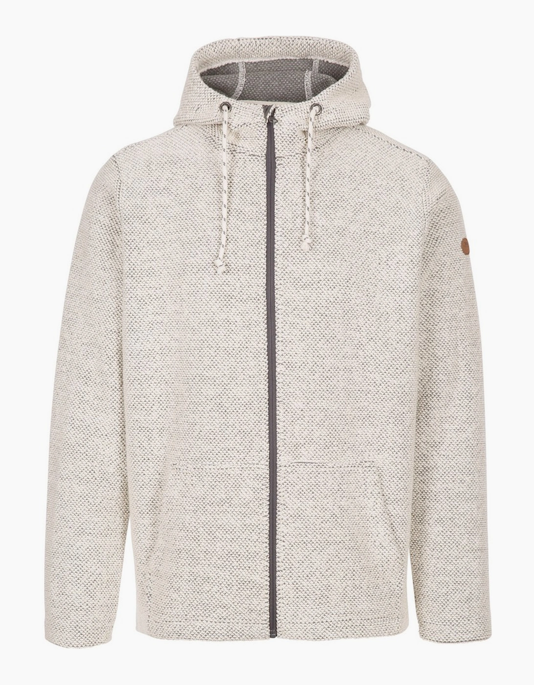 Trespass Men's Off White Marl Scawton Zipped Hoodie  42 Xl