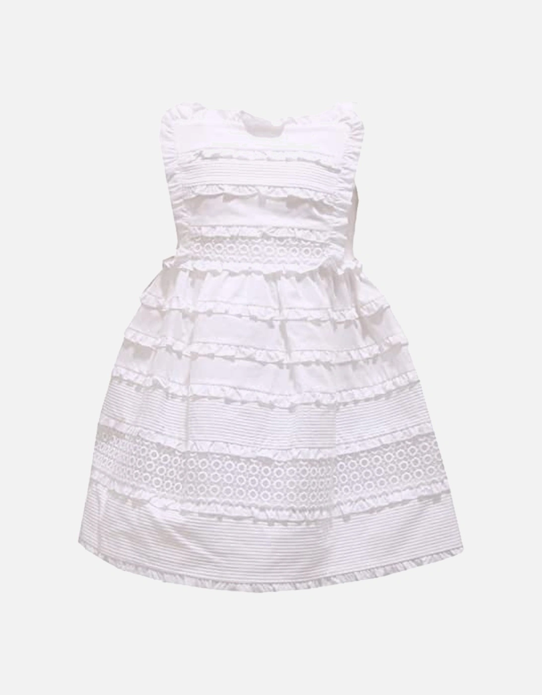 Girls Lace Detail Cotton Dress, 2 of 1