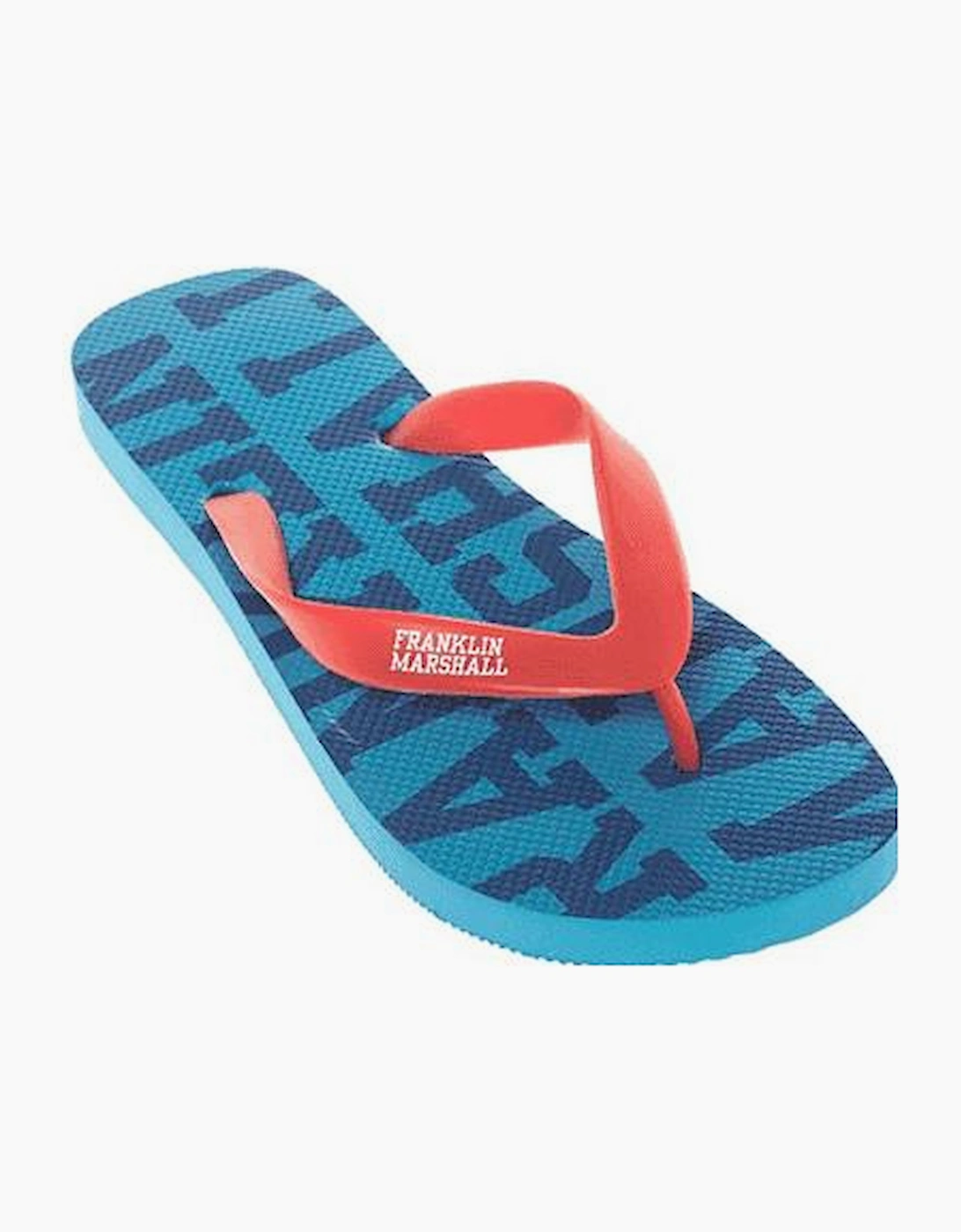 Franklin & Marshall Men's UA985 Unisex Atlantic Blue Flip Flop - Size: 11/11.5/12