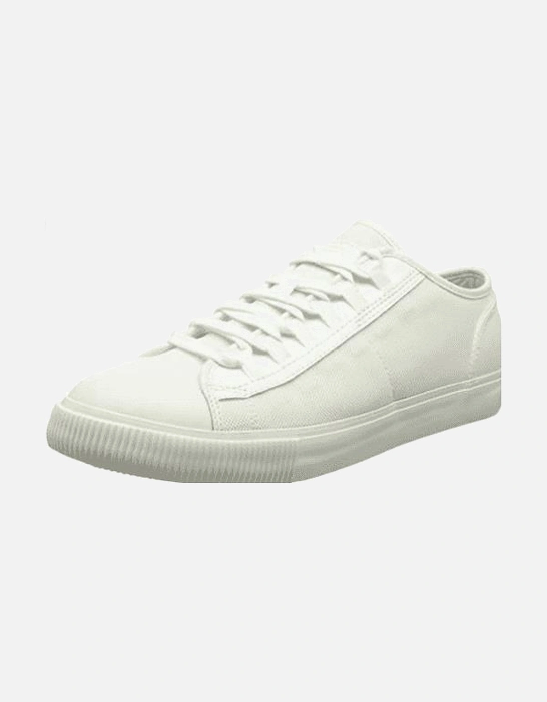 Lace Up Canvas Milk White Trainers, 5 of 4