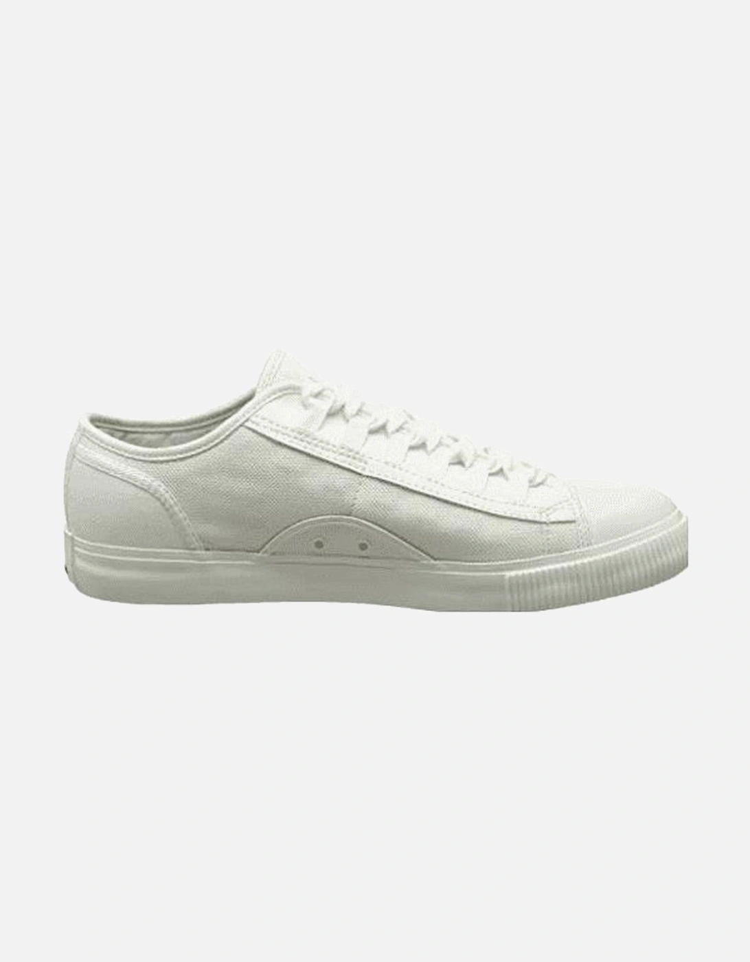Lace Up Canvas Milk White Trainers
