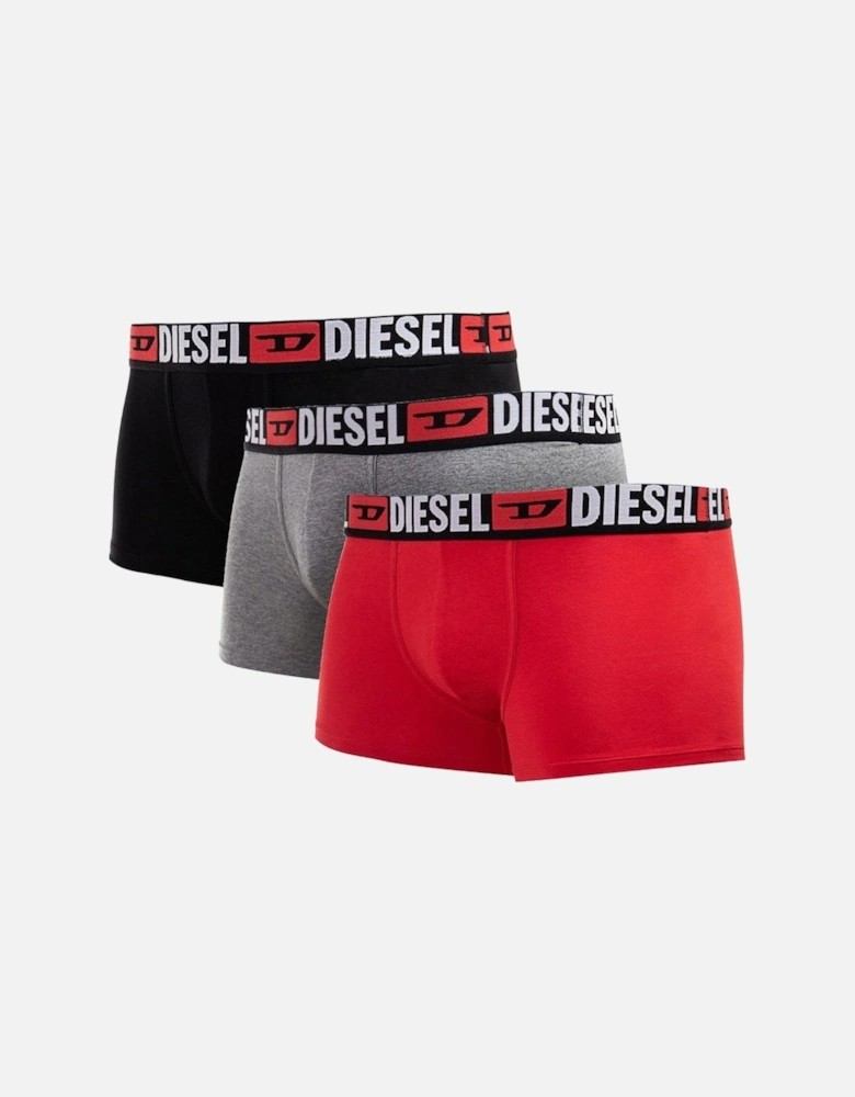 Cotton 3pack Black/Red/Grey Boxer Shorts
