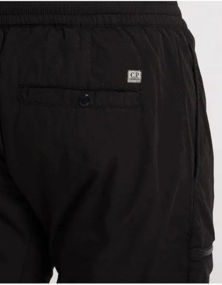 Cotton Rip-Stop Black Cargo Pants