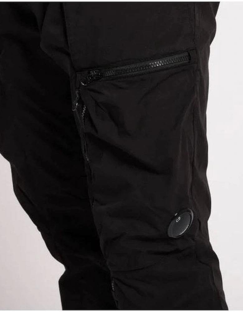 Cotton Rip-Stop Black Cargo Pants