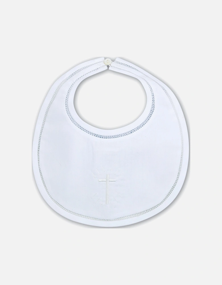 Unisex White Classic  Baby Bibs