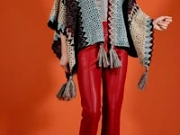 Knitted Mutli-Coloured Cape