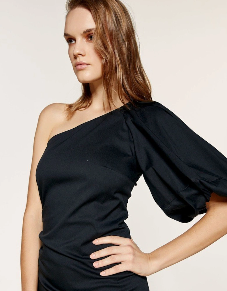 One shoulder structured dress