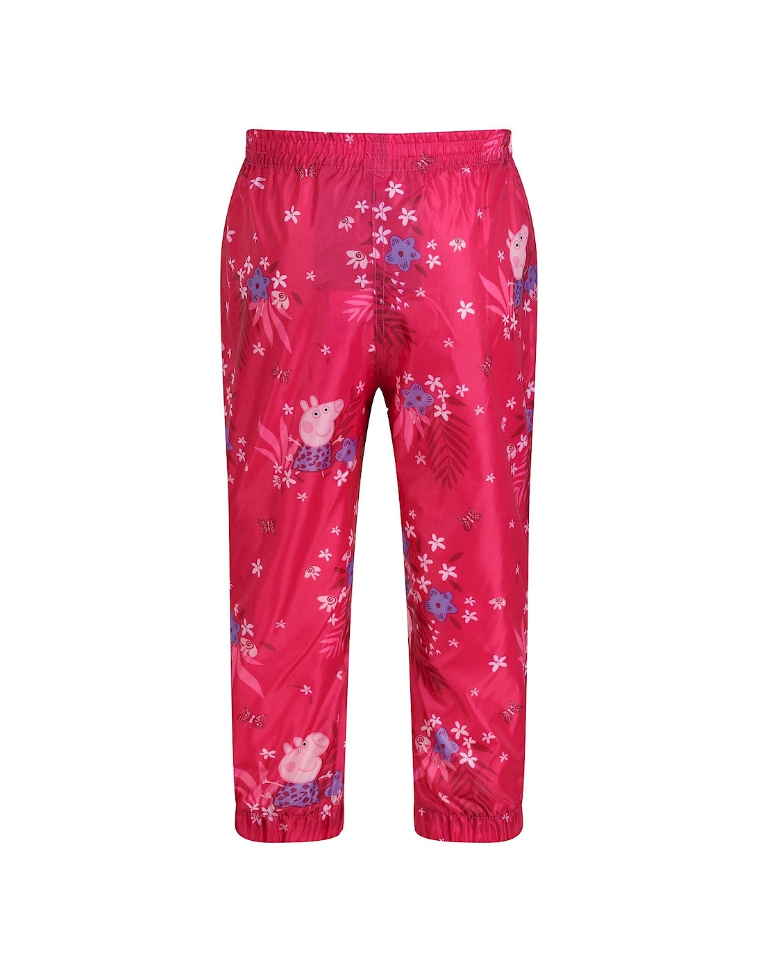 Childrens/Kids Pack It Floral Peppa Pig Waterproof Over Trousers