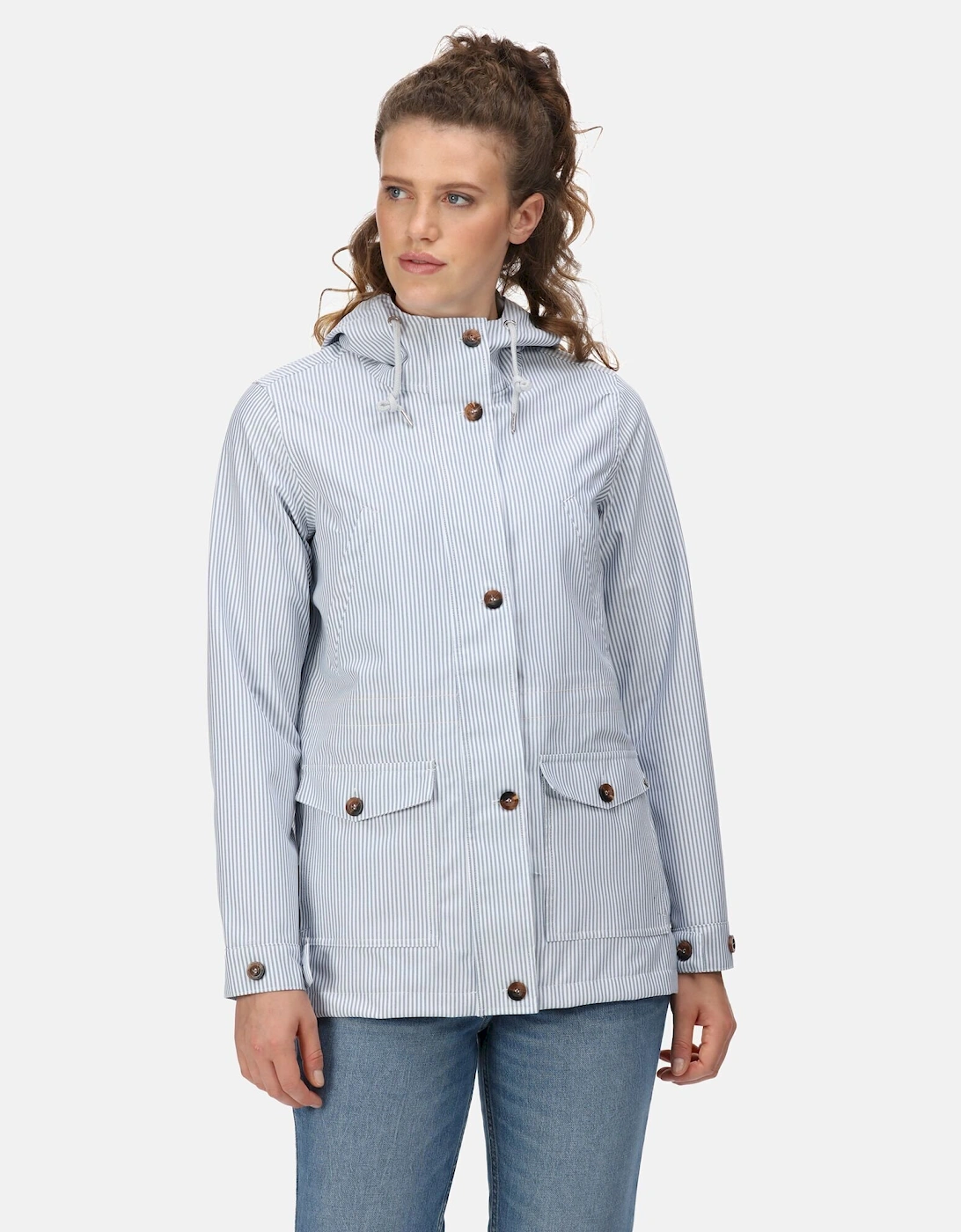 Womens/Ladies Nahla Stripe Waterproof Jacket