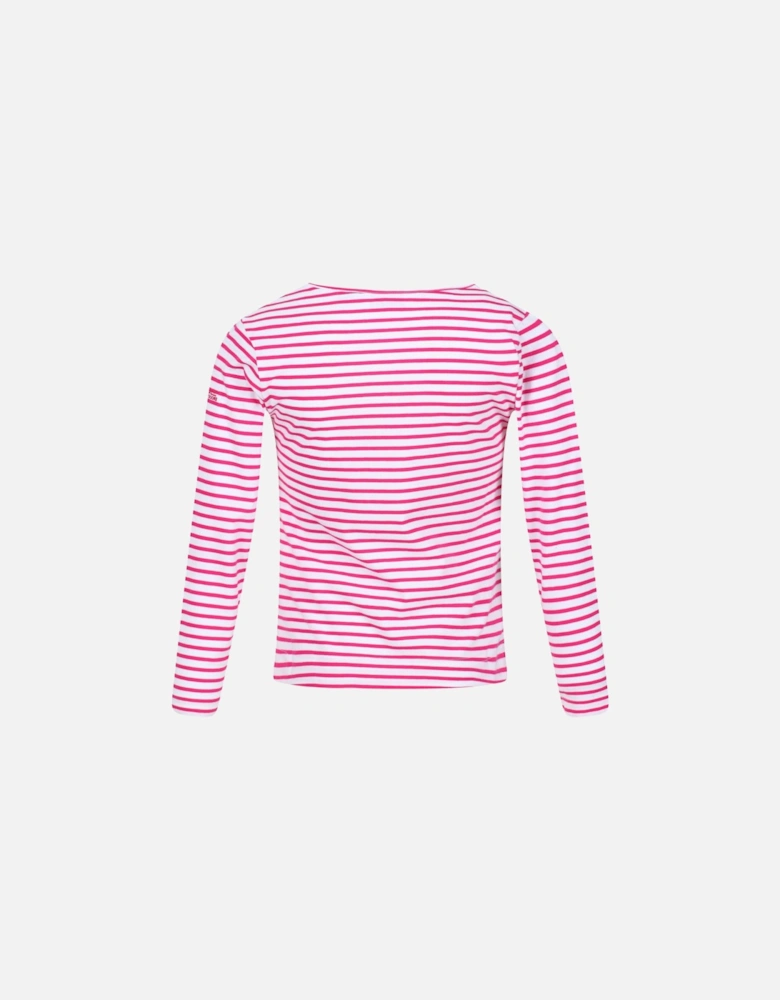 Childrens/Kids Clarabee Striped Long-Sleeved T-Shirt