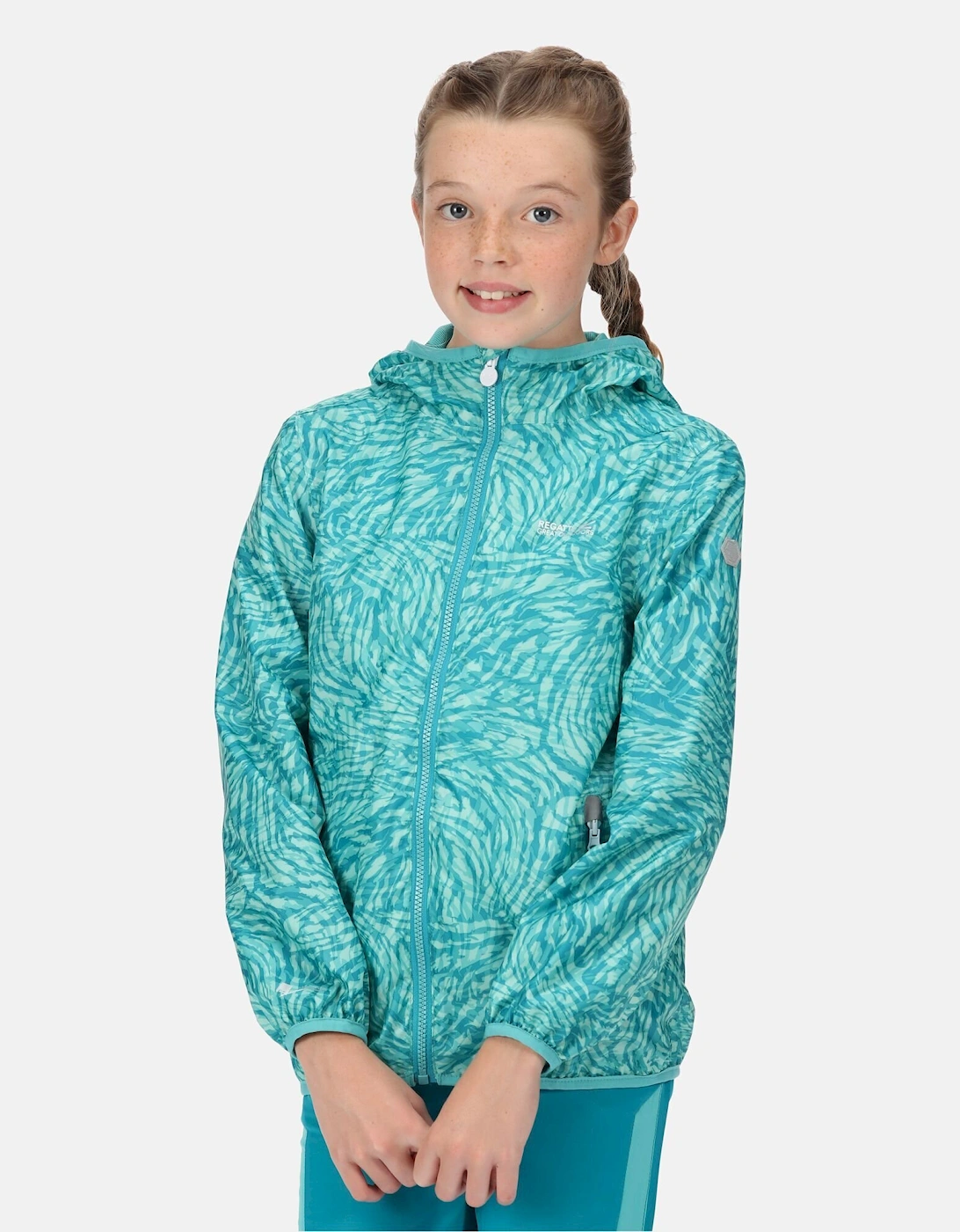 Childrens/Kids Lever Animal Print Packaway Waterproof Jacket