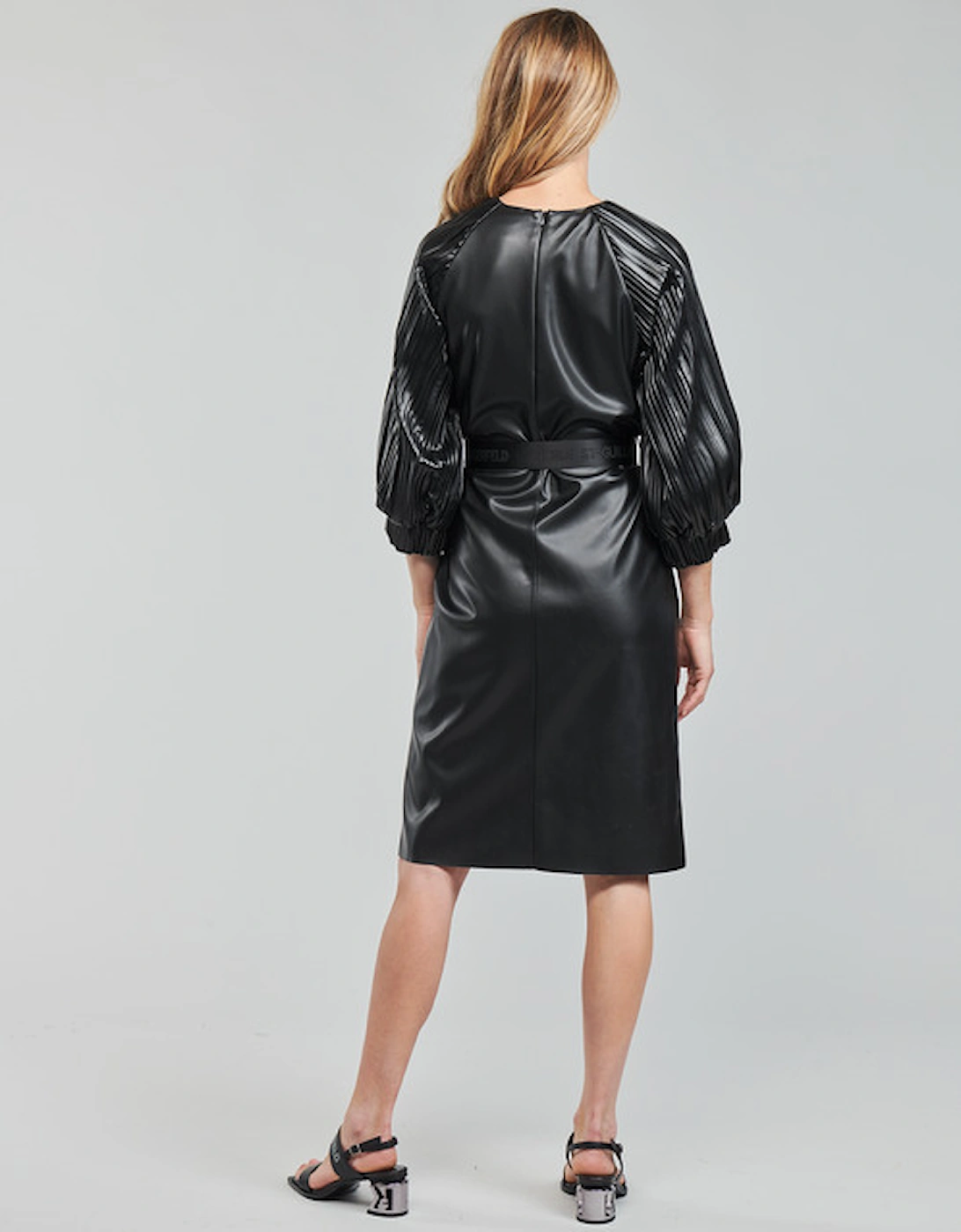 FAUX LEATHER DRESS