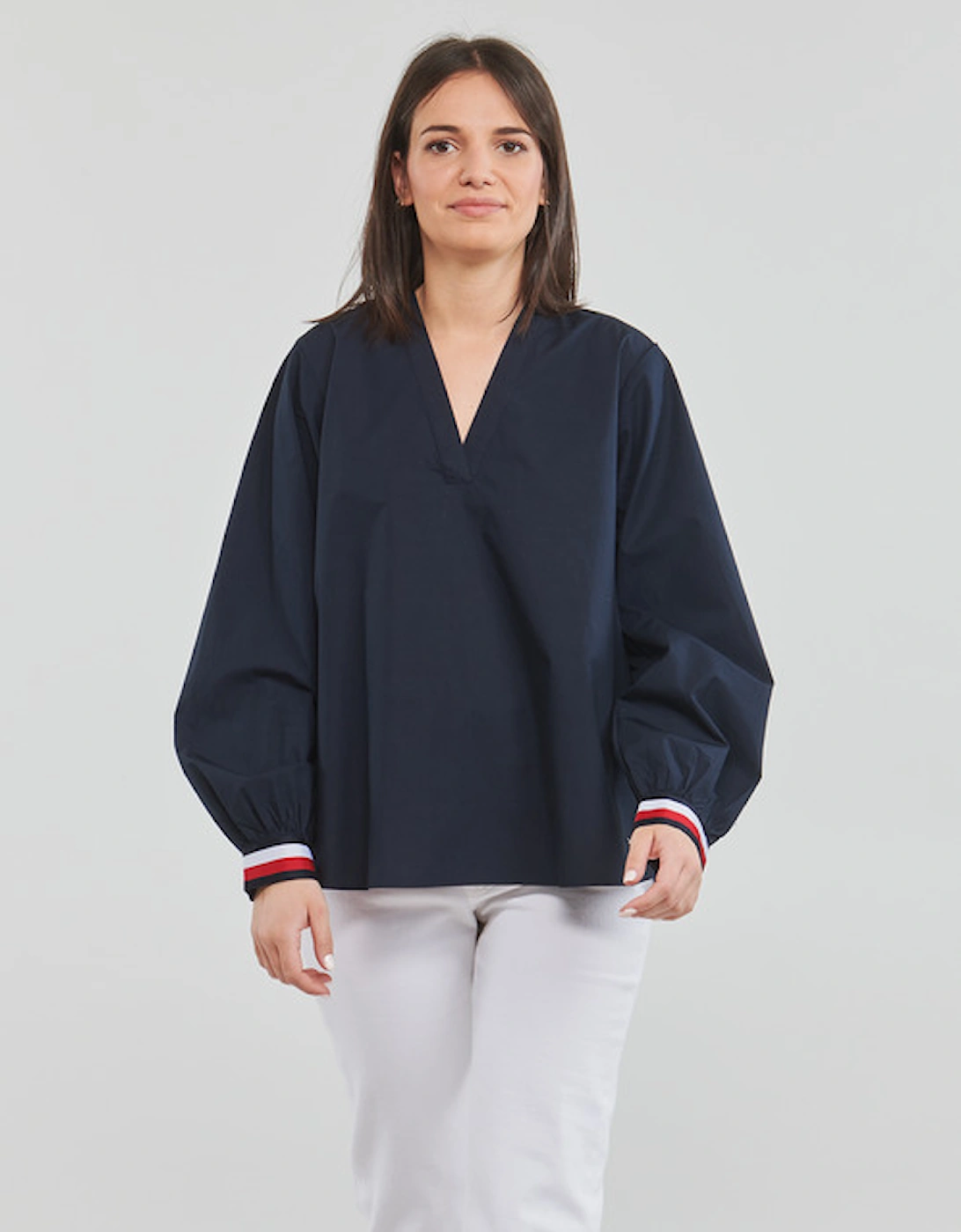 ORG CO V-NK CUFF STP BLOUSE LS, 6 of 5