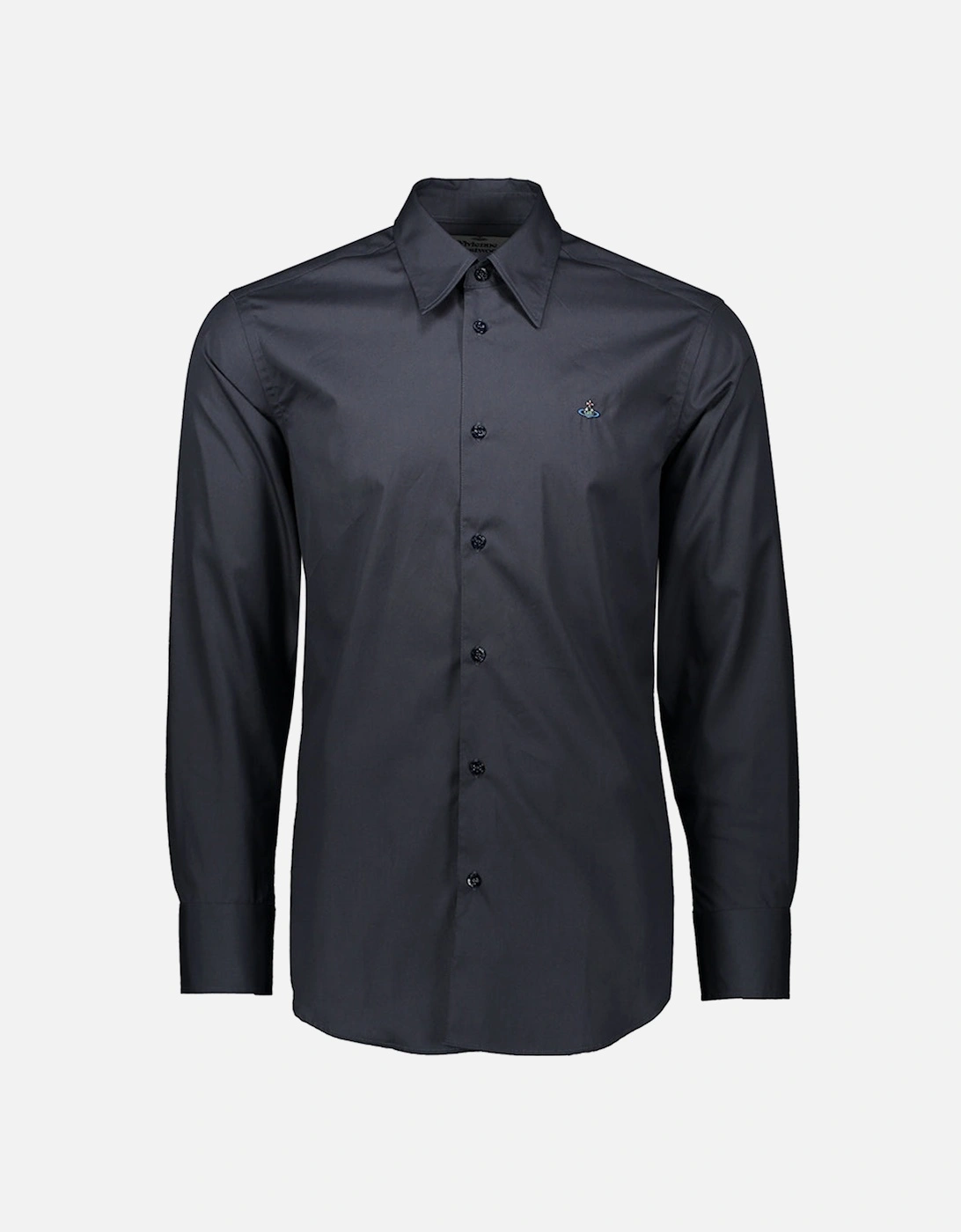 Mens Tone on Tone Button Shirt Black, 2 of 1