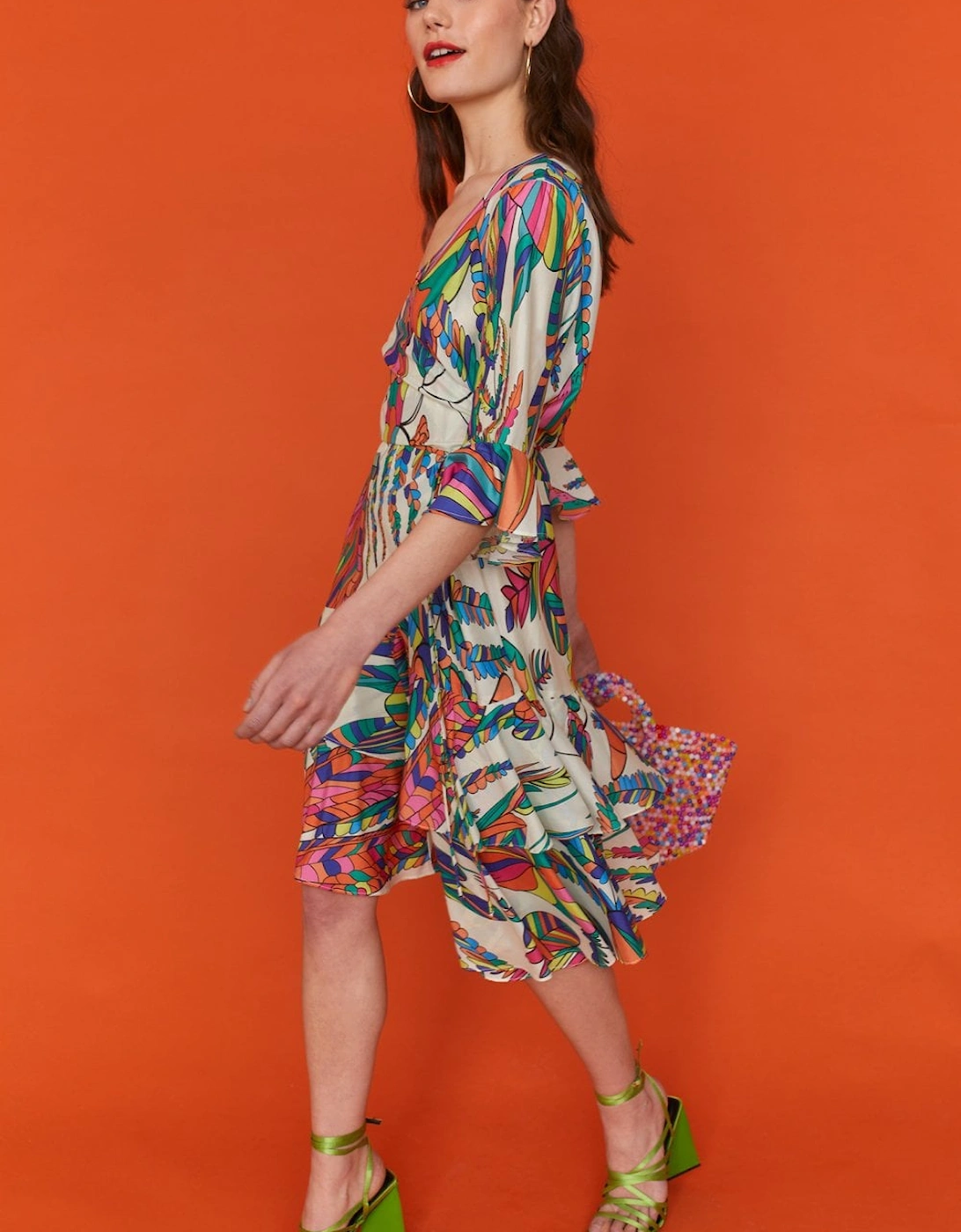 Havanna Tropical Wrap Midi Dress