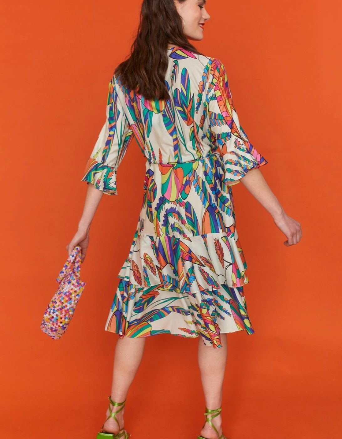 Havanna Tropical Wrap Midi Dress