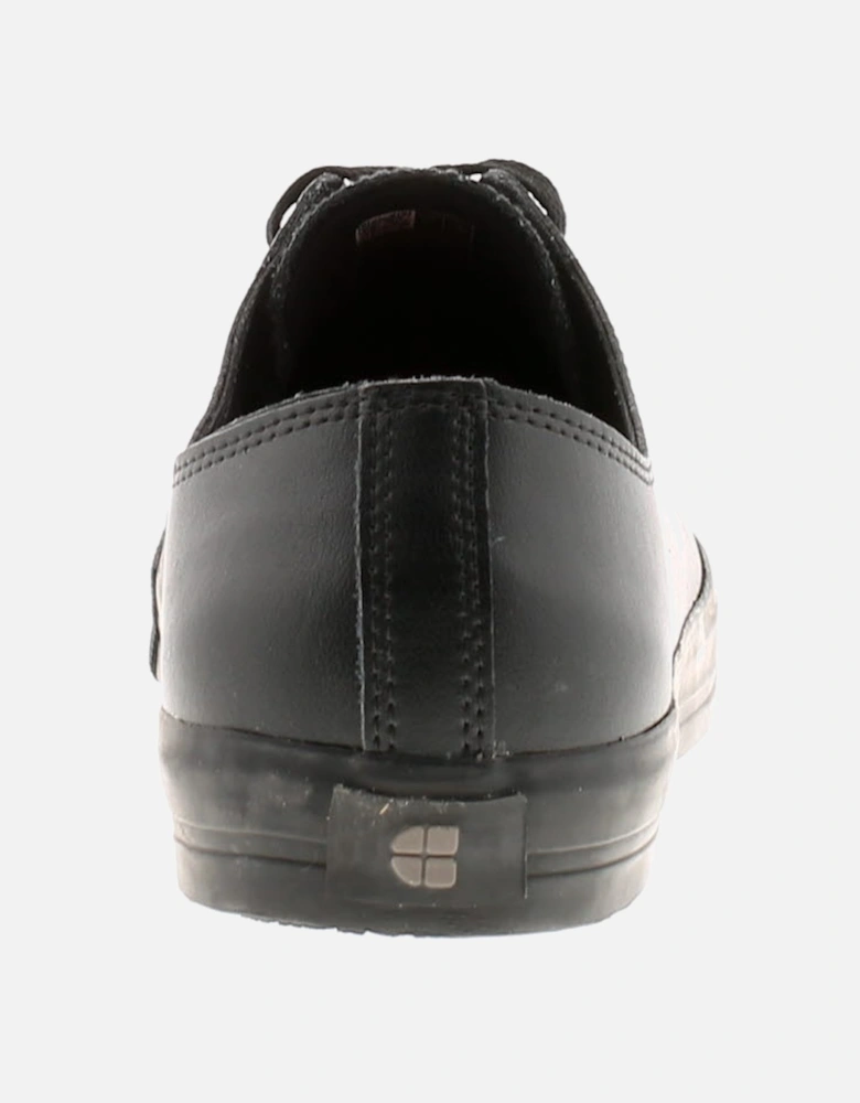 Trainers Mens Unisex delray Leather Lace Up black UK Size