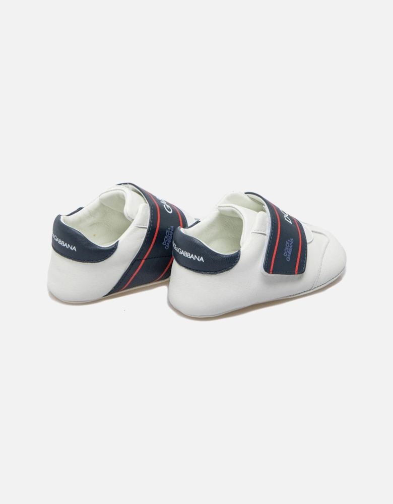 Baby Boys Strap Trainers White