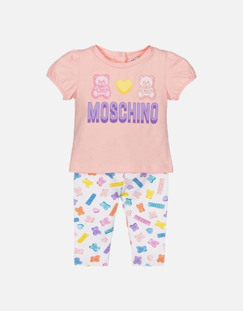 Baby Girls T-Shirt & Leggings Set Pink