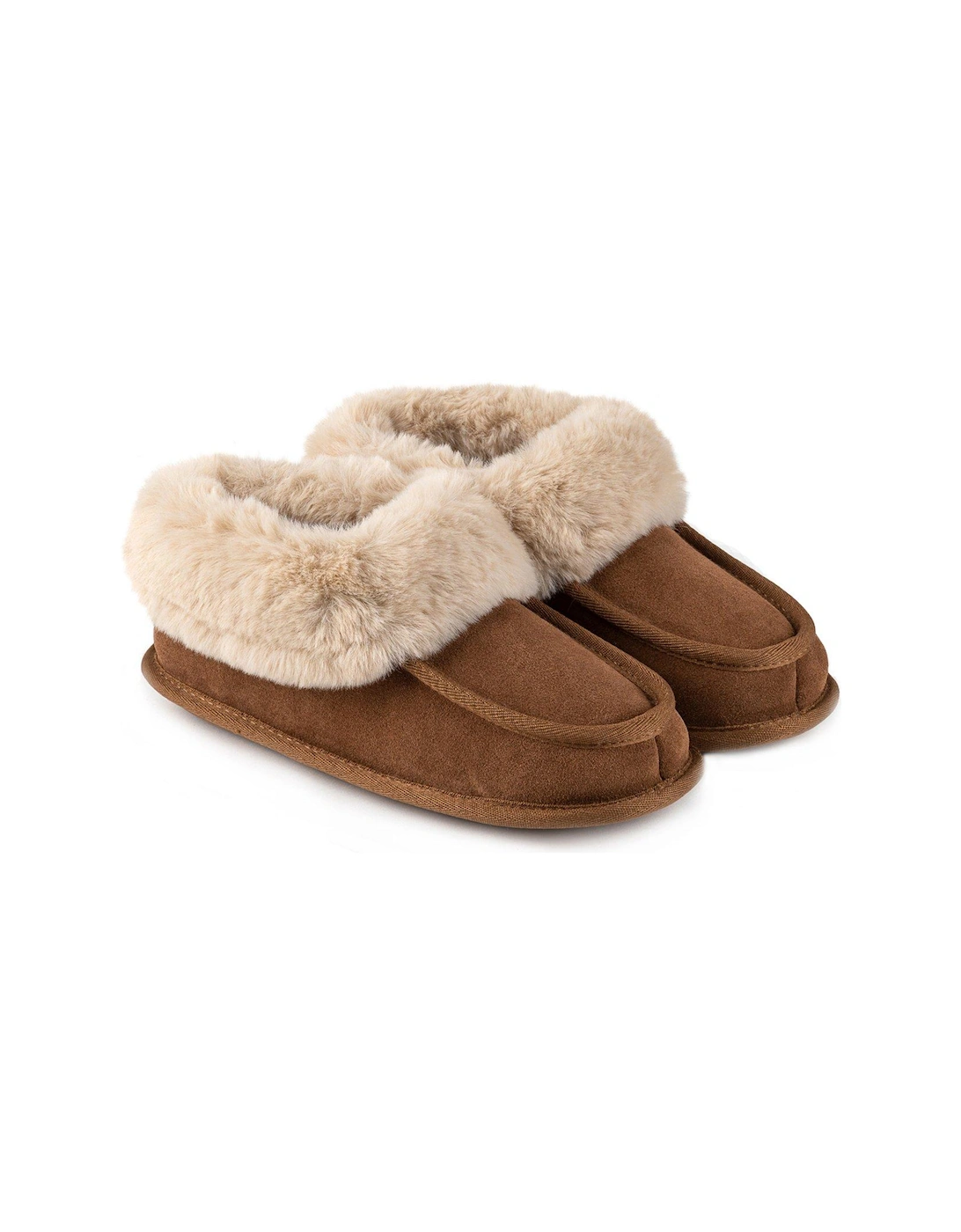 Isotoner Real Suede Moccasin Bootie - Tan, 2 of 1