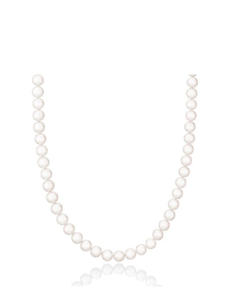 Silver Freshwater Pearl Single Row Necklace