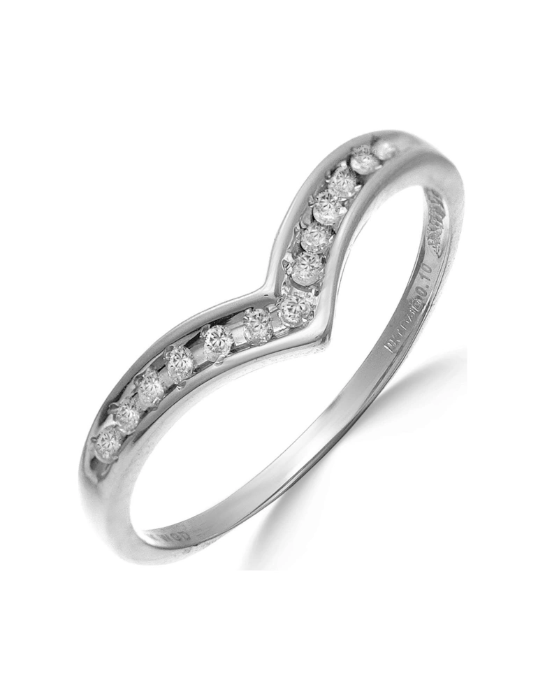 9 Carat White Gold 10pt Diamond-Set Eternity Ring