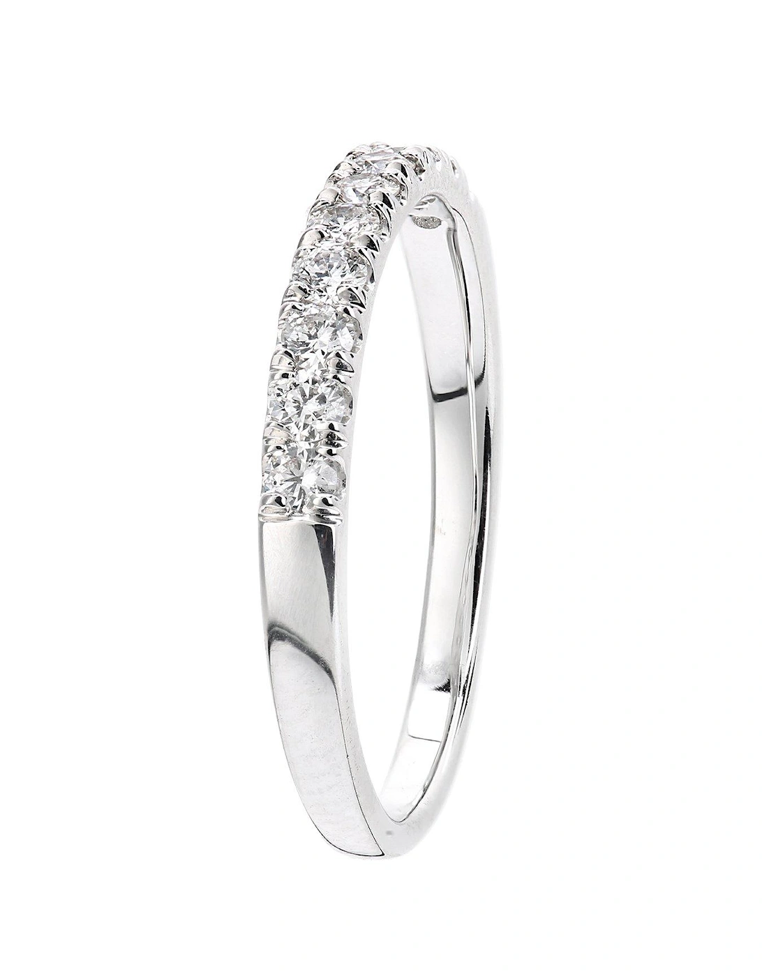 9ct white gold 33 point micro setting eternity ring