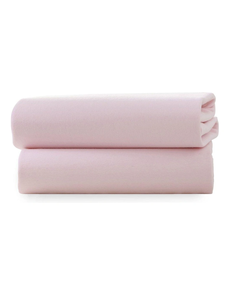 Pack of 2 Fitted Cot Bed Sheets - Pink