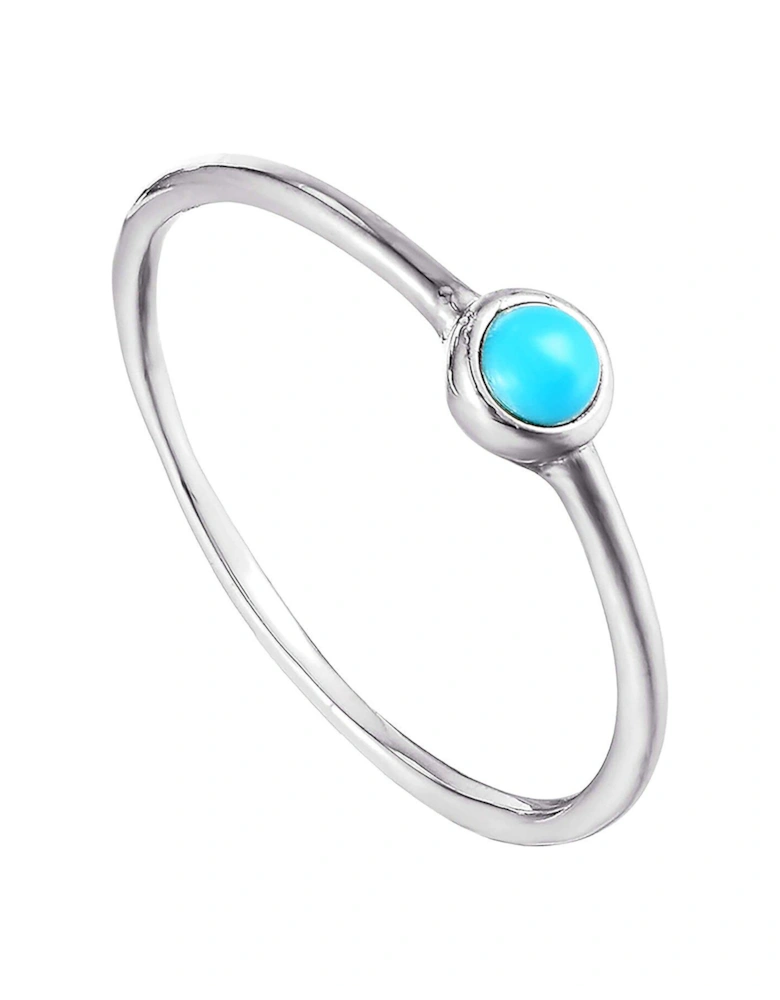 Sterling Silver Turquoise Bezel Ring