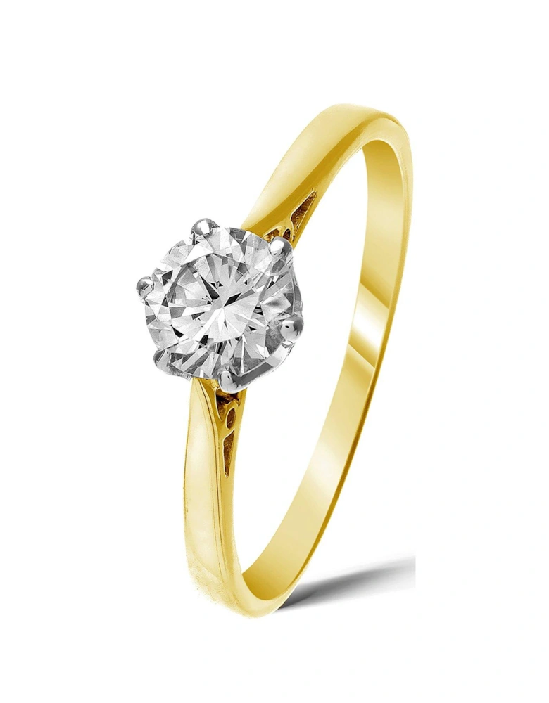 9 Carat Yellow Gold 50 Point Solitaire Ring