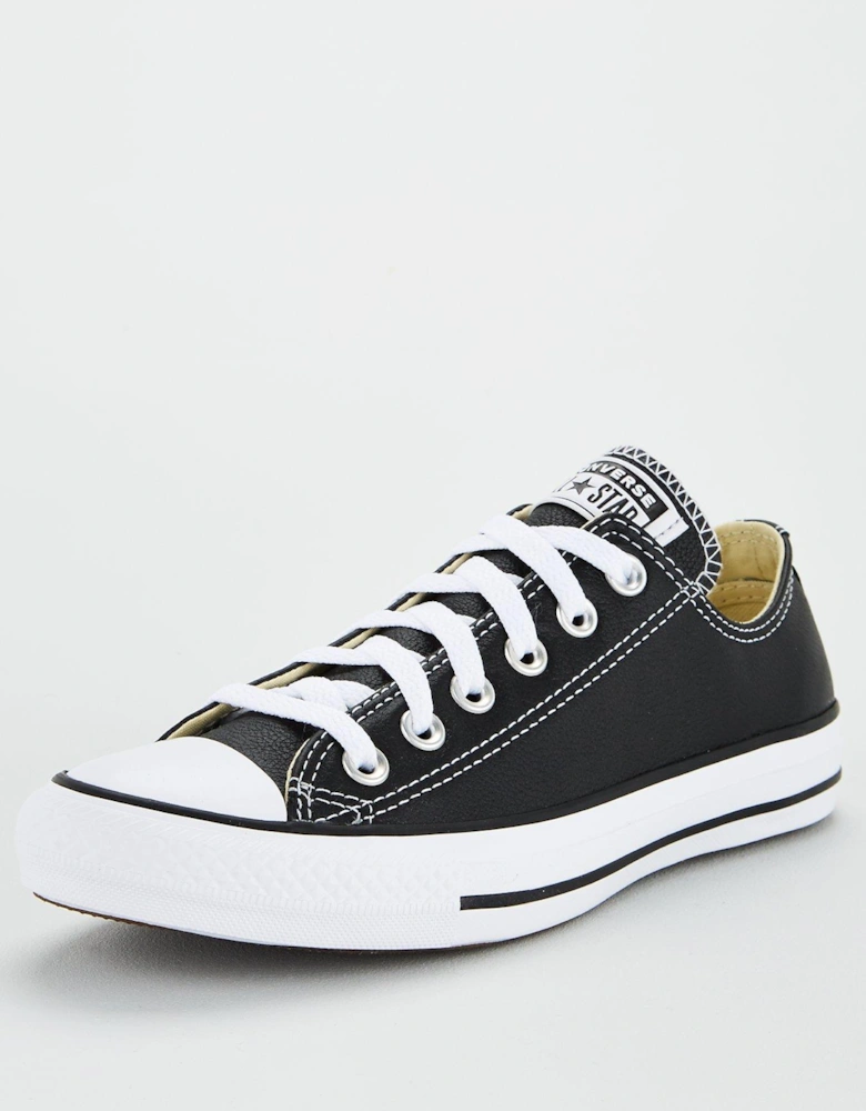 Leather Ox Trainers - Black