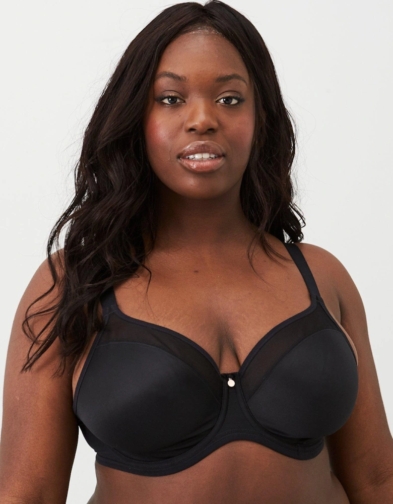 Smooth Underwired Moulded Bra - Black