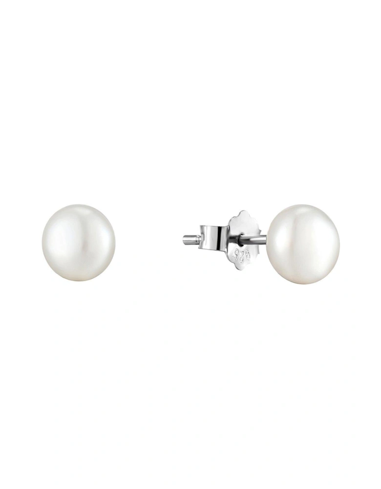 Sterling Silver 7mm Freshwater Pearl Stud Earrings