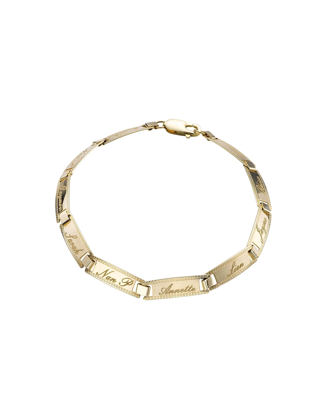 9 Carat Yellow Gold Family Name Bracelet, 2 of 1
