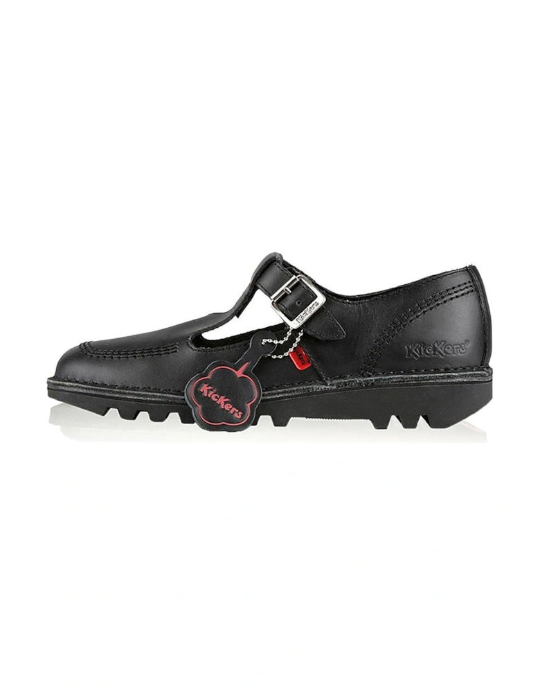 Kick Lo Aztec Leather Flat Shoe - Black