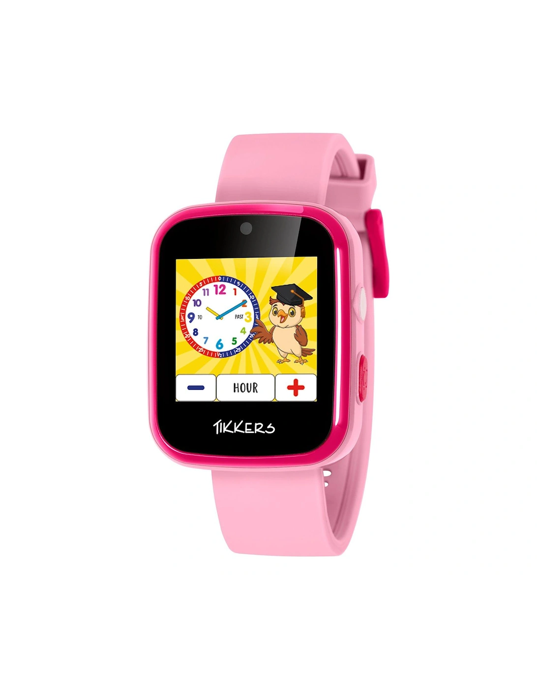 Full Display Pink Silicone Strap Kids Smart Watch, 3 of 2