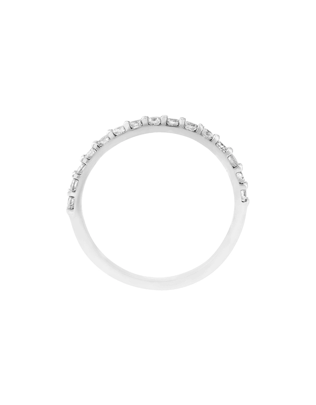 9ct White Gold 0.50ct Diamond Wedding Band Ring
