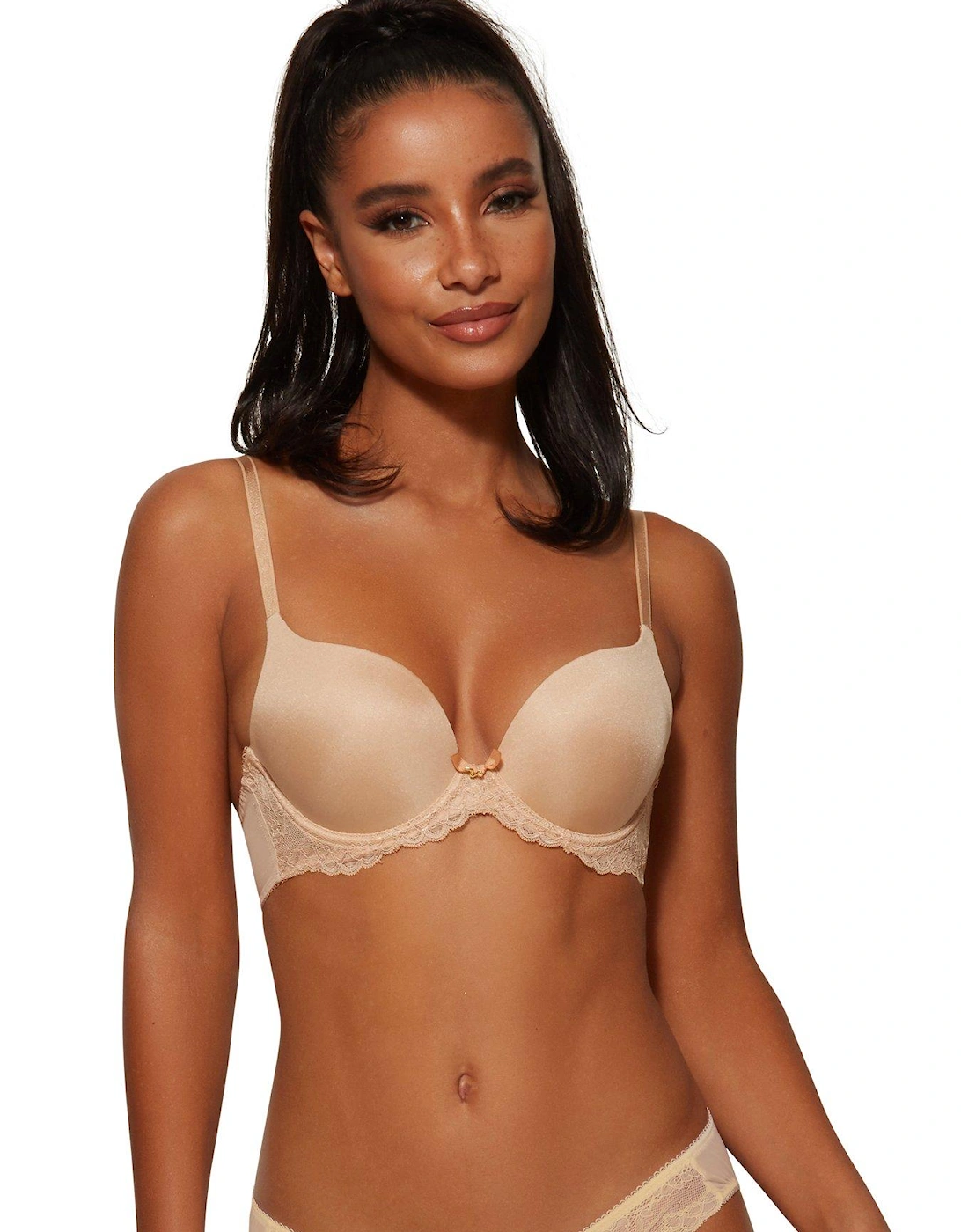 Superboost Lace Plunge T-Shirt Bra - Nude, 3 of 2