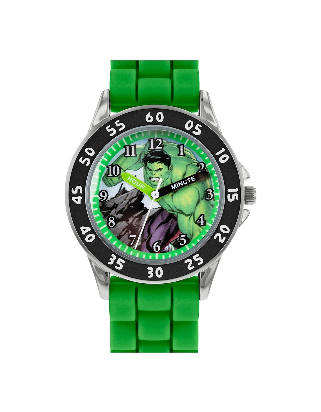 Marvel Avengers Green Silicone Strap Time Teacher Watch, 2 of 1