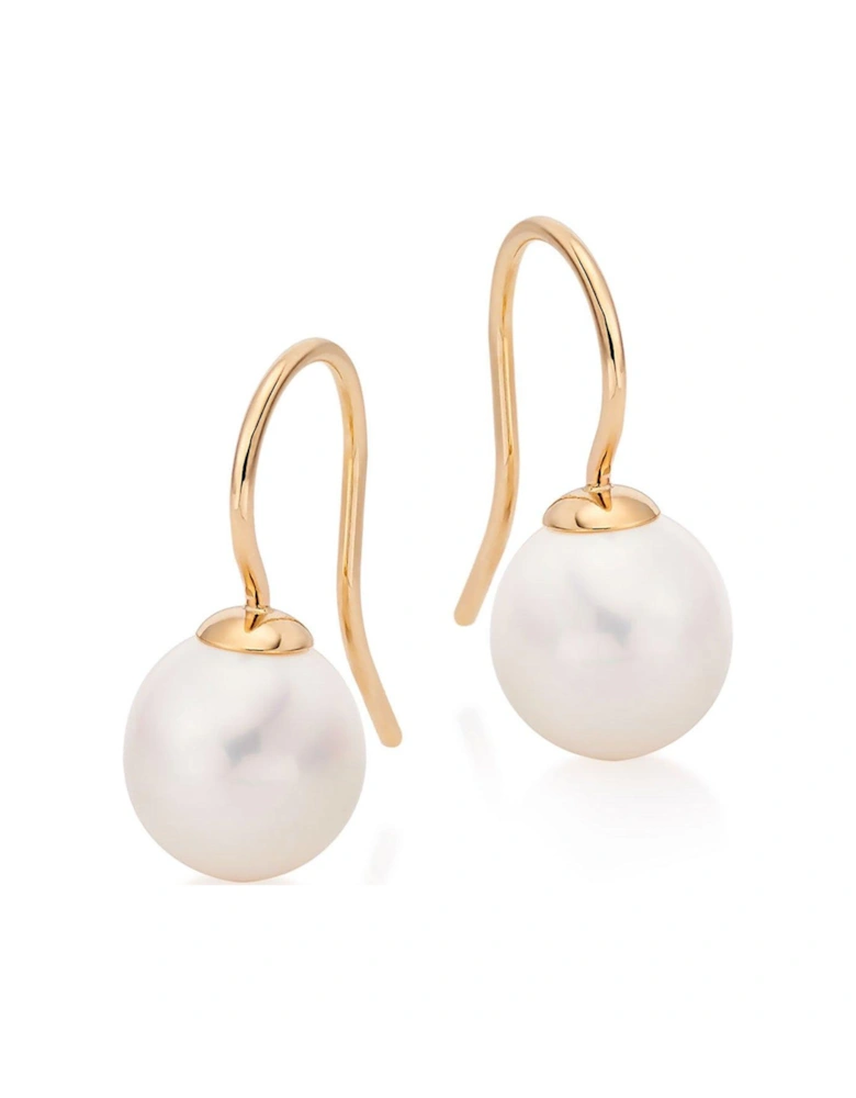 9ct Gold Freshwater Cultured Pearl Hook Earrings