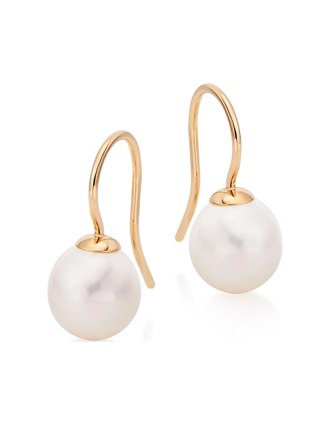 9ct Gold Freshwater Cultured Pearl Hook Earrings, 2 of 1